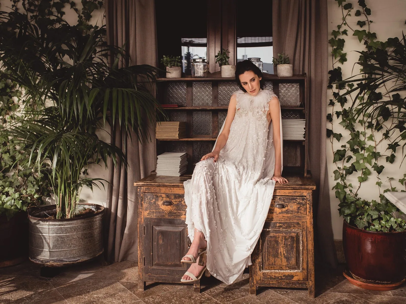 Novia con zapatos Lupe Ramos