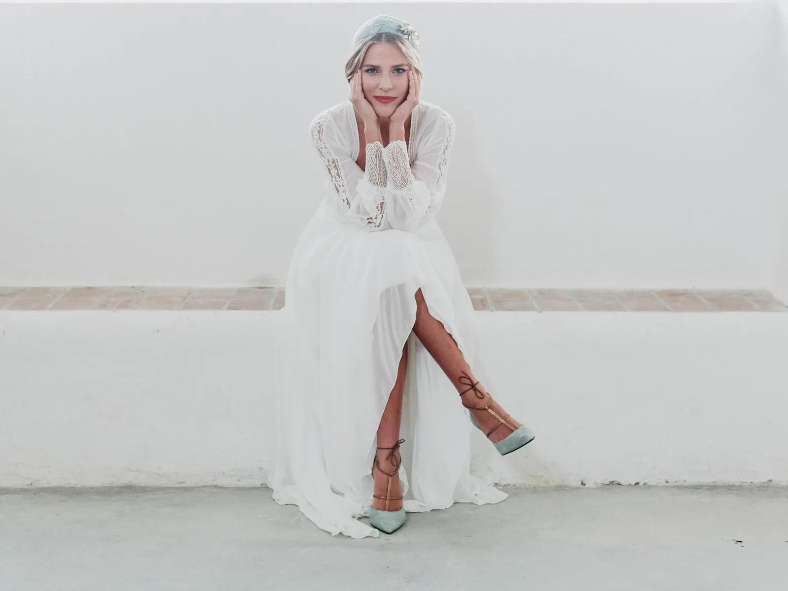 Novia con zapatos Lupe Ramos
